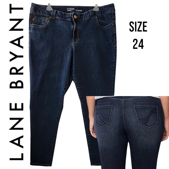 Lane Bryant Genius Fit Jegging Jeans Women’s 24 Dark Wash Stretch Plus Size - Picture 1 of 12
